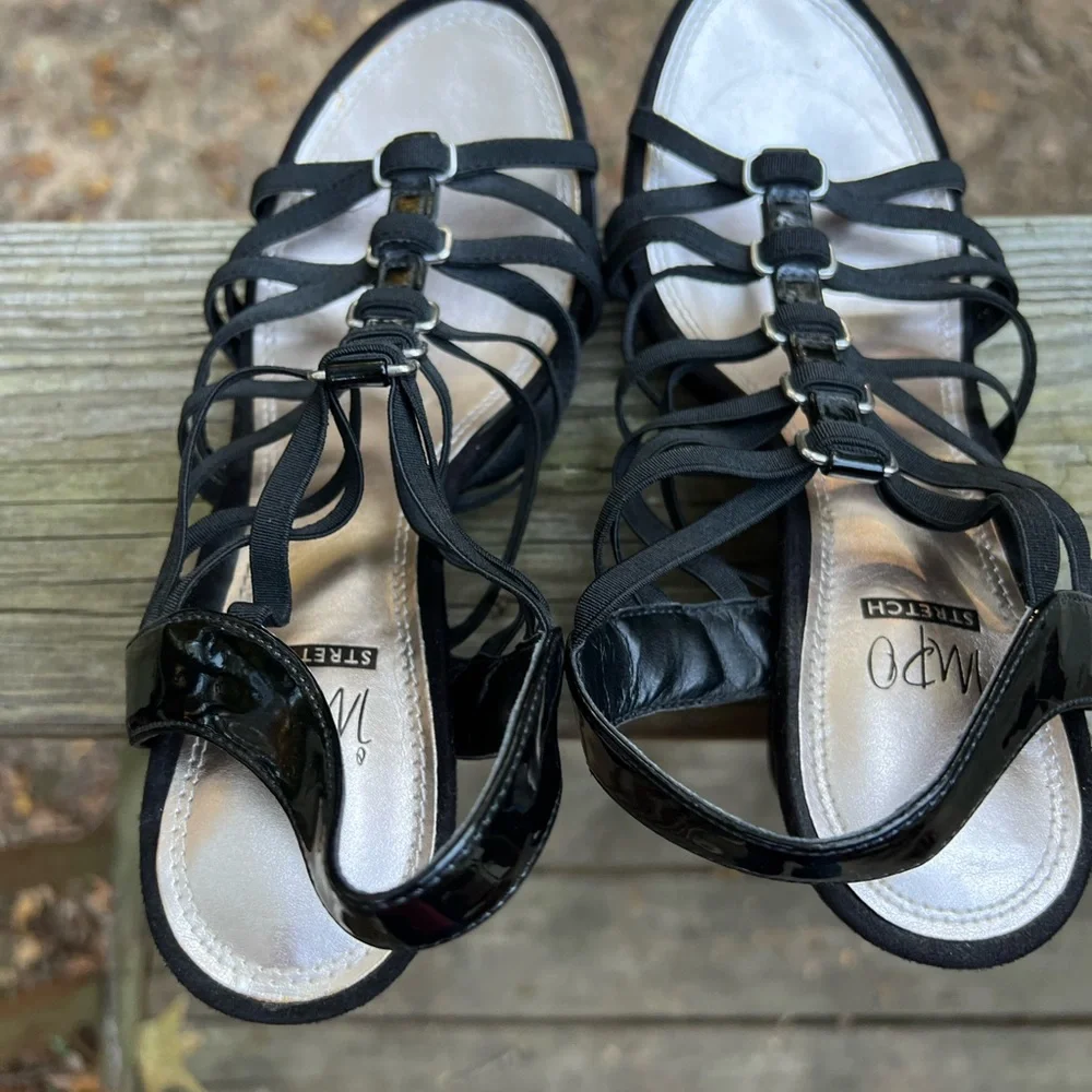 Impo Stretch Slip on Strappy Wedge Shoe size 7 1/2